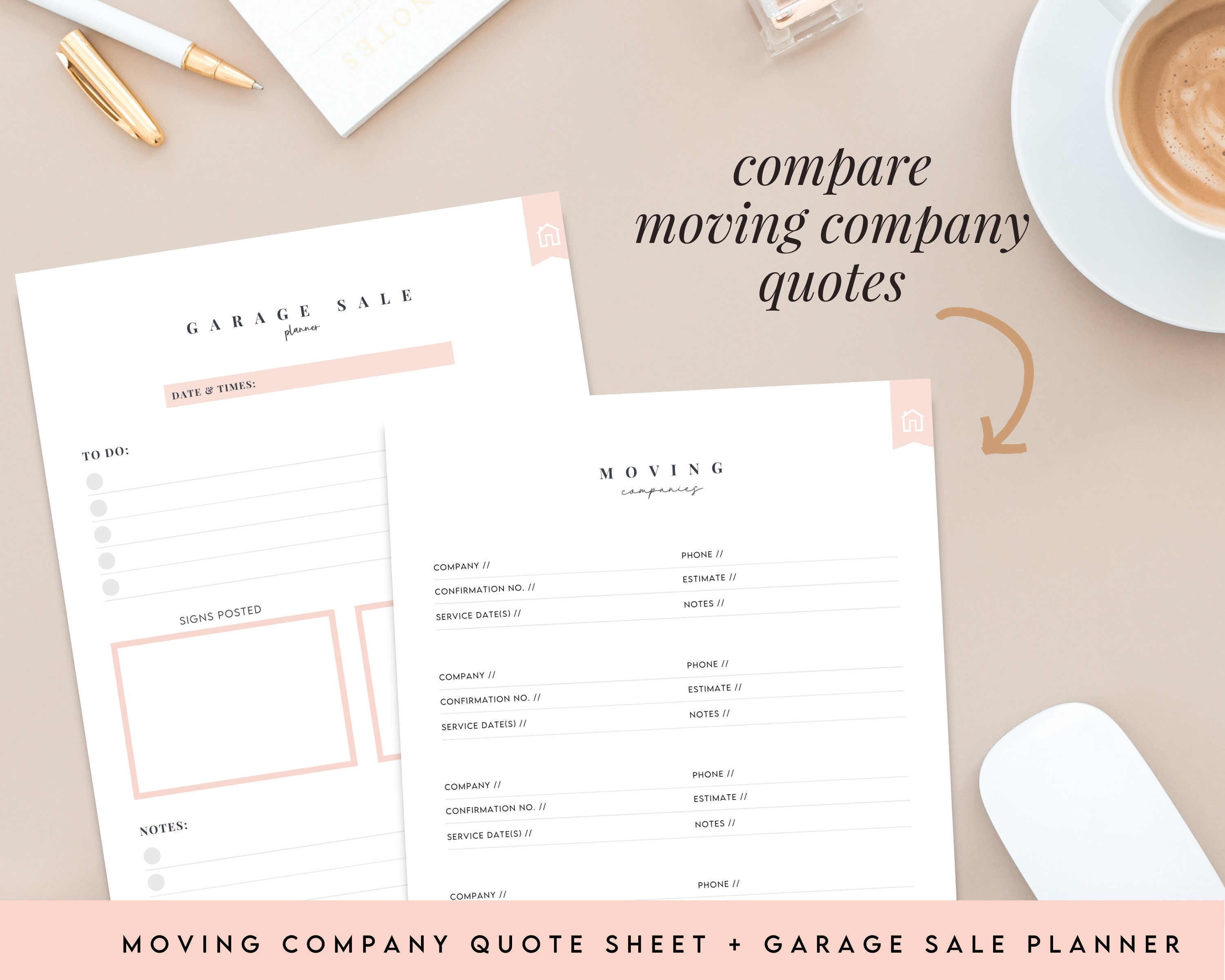 Moving Planner and Checklist | Digital Download | Printable | Fillable ...