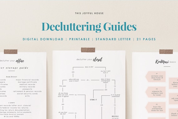 Decluttering Guide & Checklists | Digital Download
