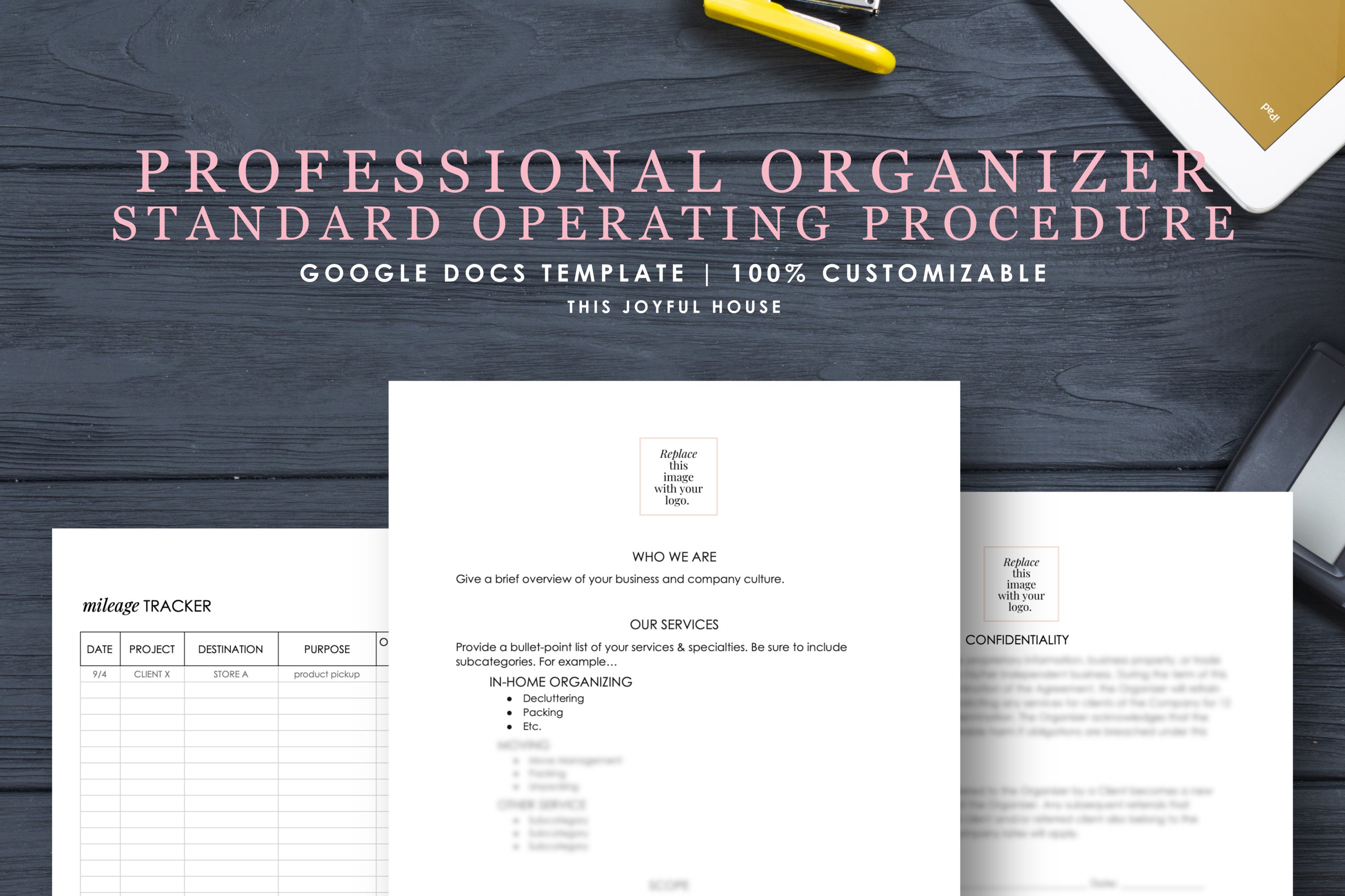 Pro Organizer Standaardwerkwijze | Aanpasbaar met Google Documenten