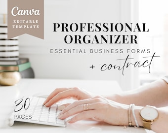 Professional Organizer Business Bundle | Canva Template | Customizable