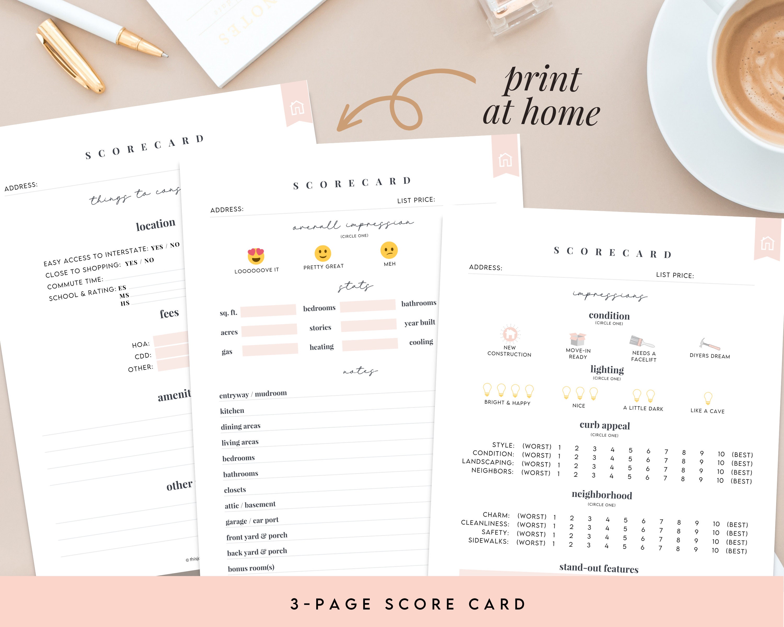 House Hunting + Moving Planner | Moving Checklist | Printable PDF ...