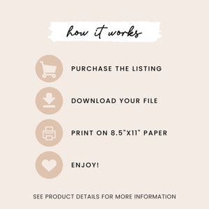 Puede incluir: C&oacute;mo funciona: Compra la lista, descarga tu archivo, imprime en papel A4 y disfruta. Consulta los detalles del producto para obtener m&aacute;s informaci&oacute;n.
