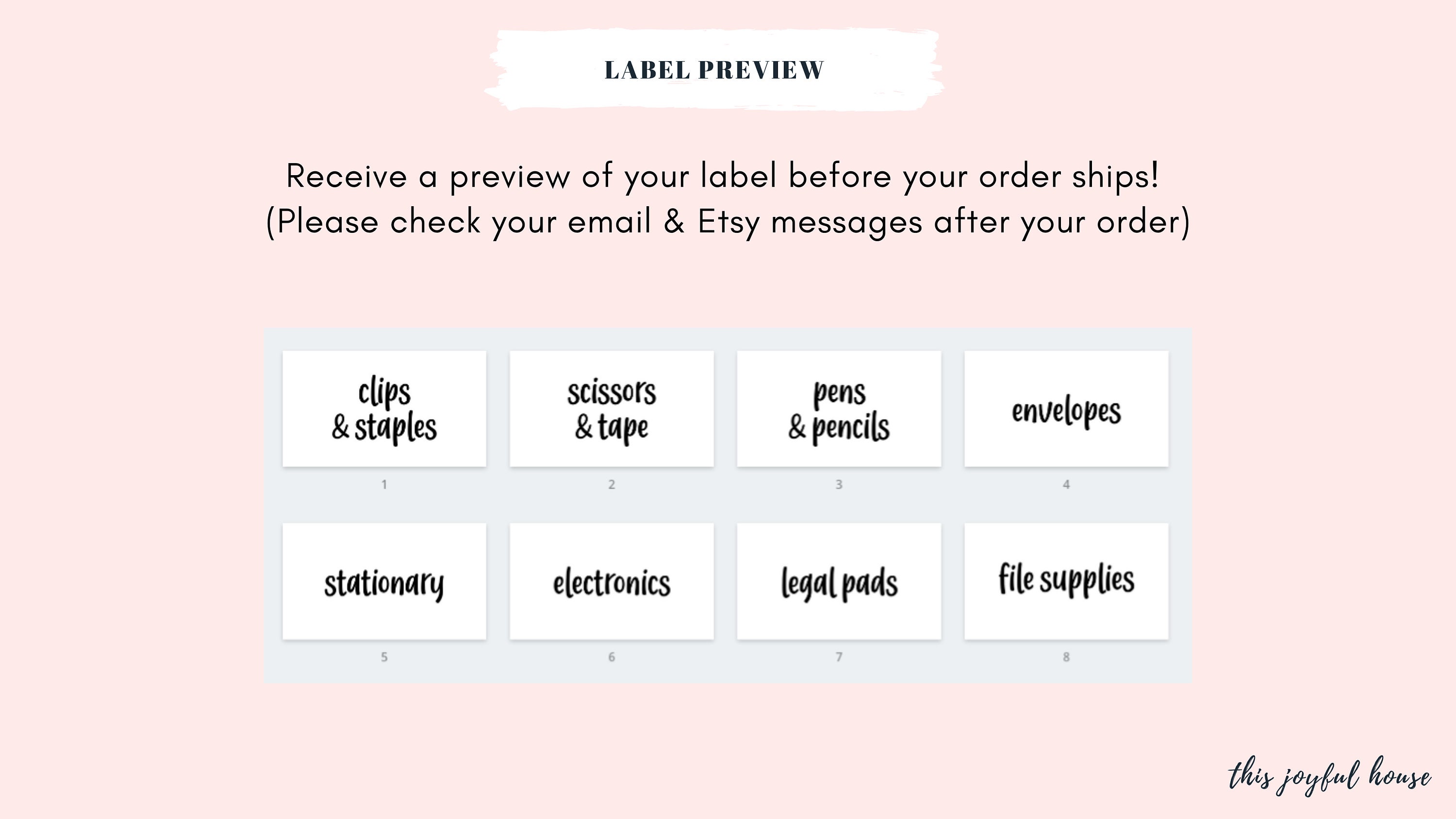 Printed Card Stock Labels for The Container Store Bin Clips Etsy