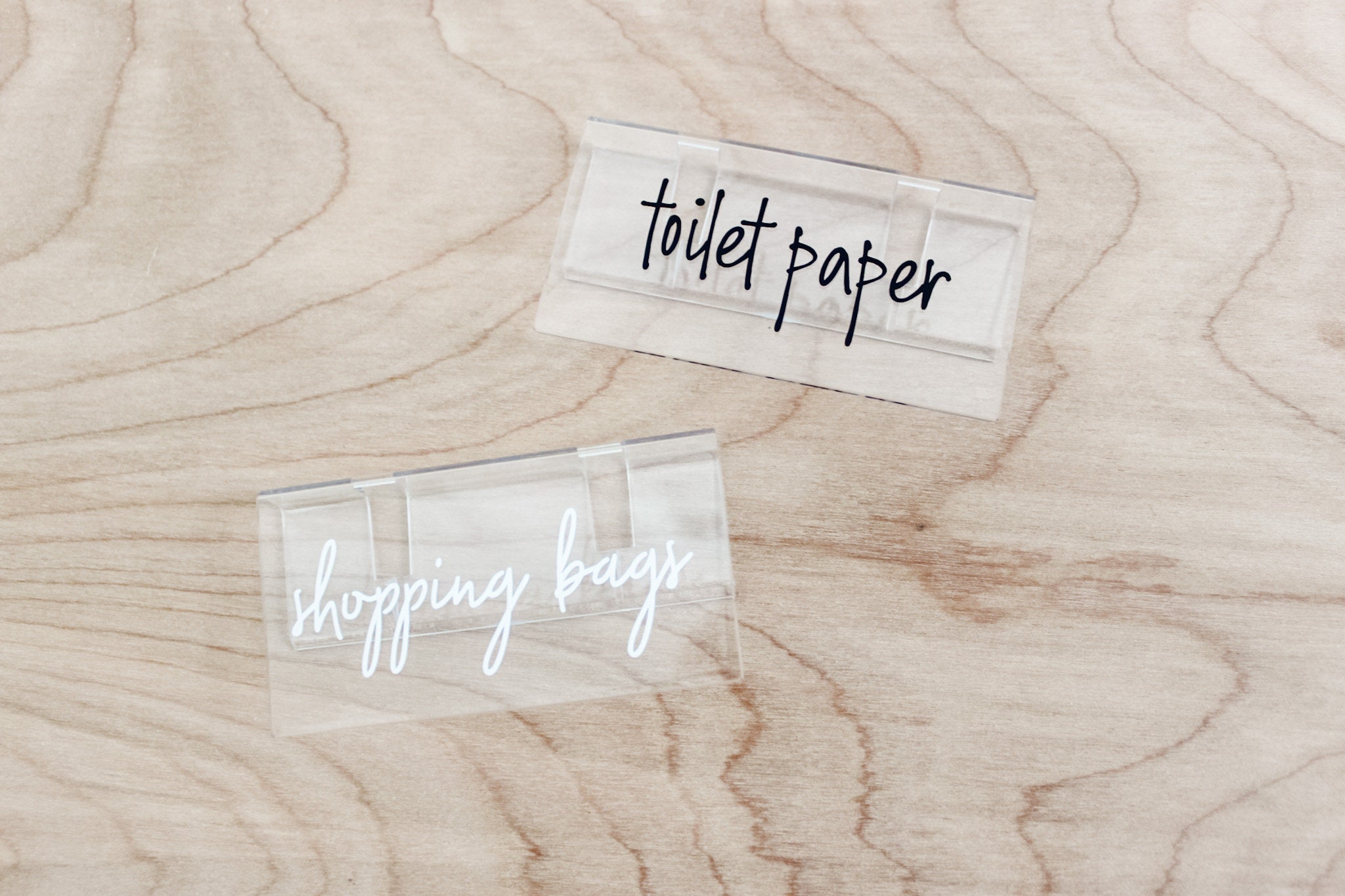 Labels for The Home Edit Clear Bin Clips Custom Vinyl Labels Etsy