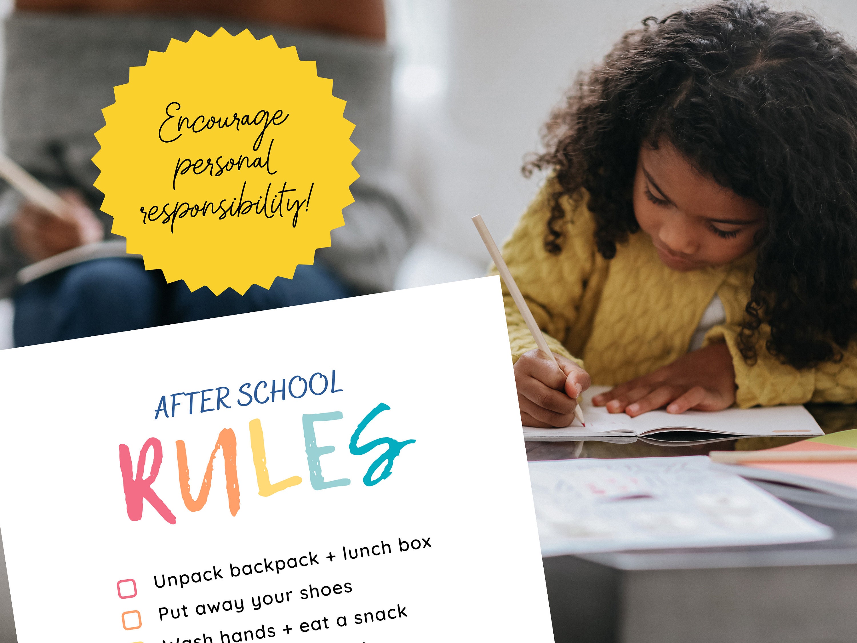 After School Rules Canva Template | Screen Time Rules | PDF Digital ...