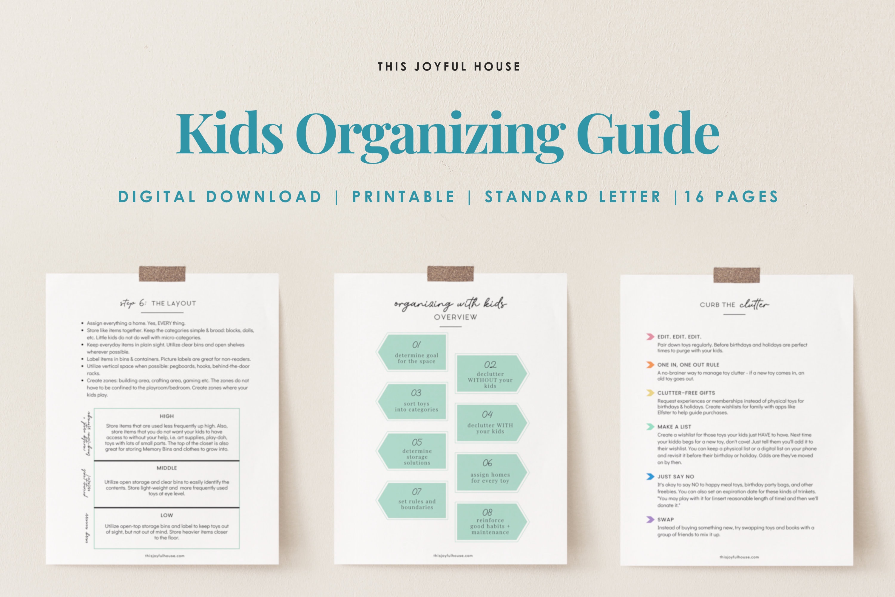 Organization Guide Organizing Guide for Kids | Digital Download - Etsy