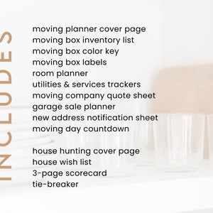 House Hunting + Moving Planner | Moving Checklist | Printable PDF ...