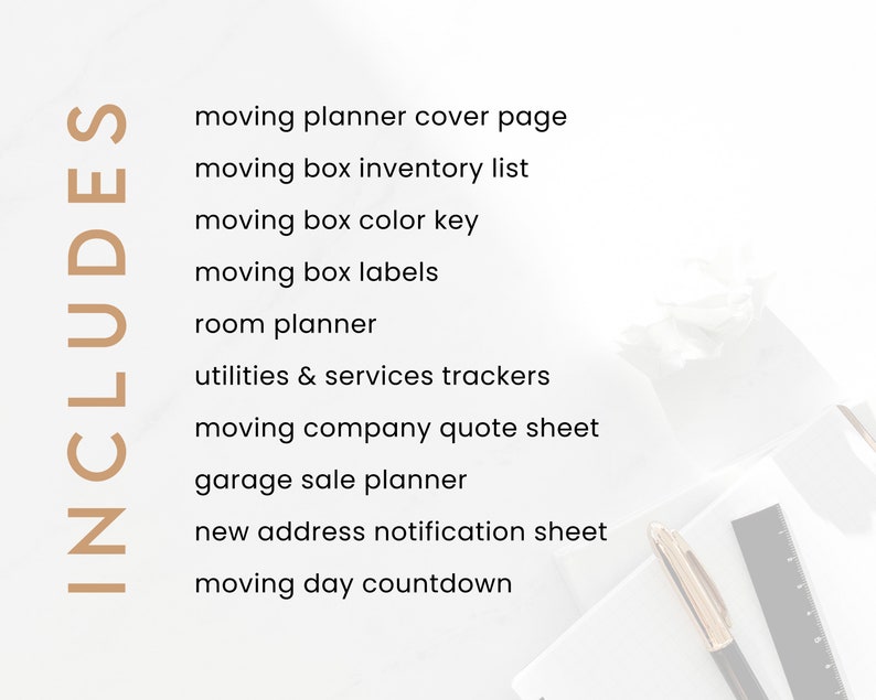 Moving Planner and Checklist | Digital Download | Printable | Fillable ...