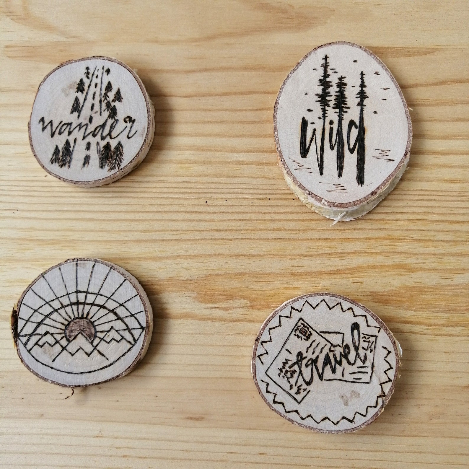 Wood slices handmade fridge rustic kitchen decor Etsy