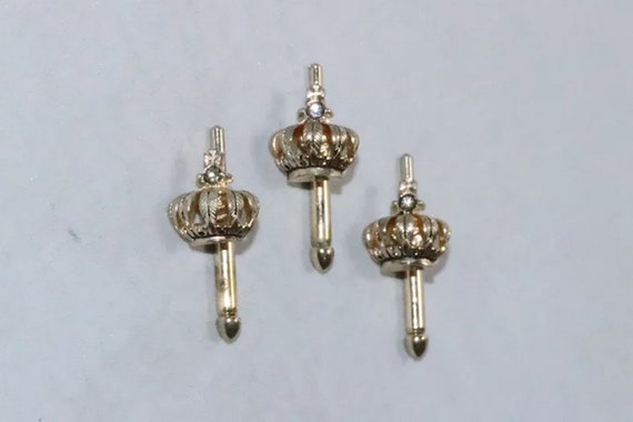 Vintage Crown Cuff Links - image 2