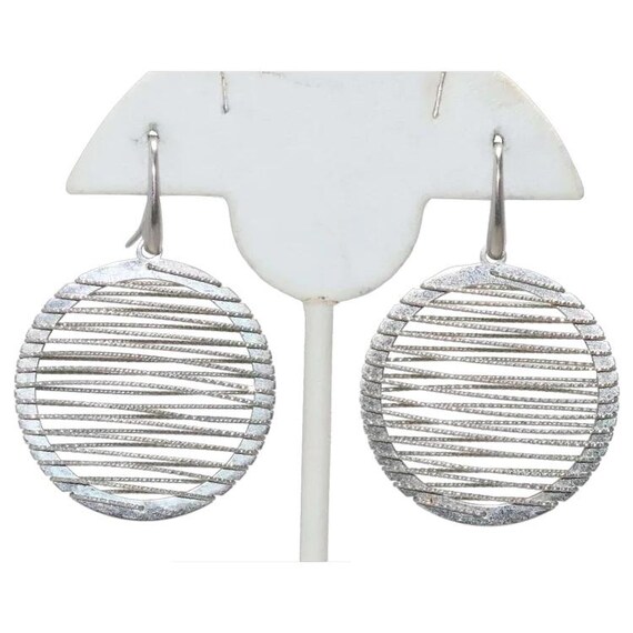 Vintage Sterling Silver Round Wire Earrings