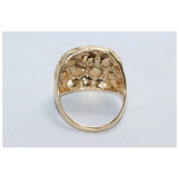 14KT Yellow Gold Diamond Cut Ring - image 4