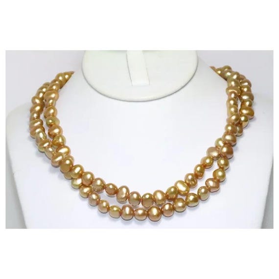 Honora Collection Sterling Silver Yellow Fresh Water Pearls Beaded Necklace View 2