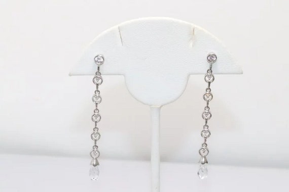 Sterling Silver Cubic Zirconia Earrings - image 2
