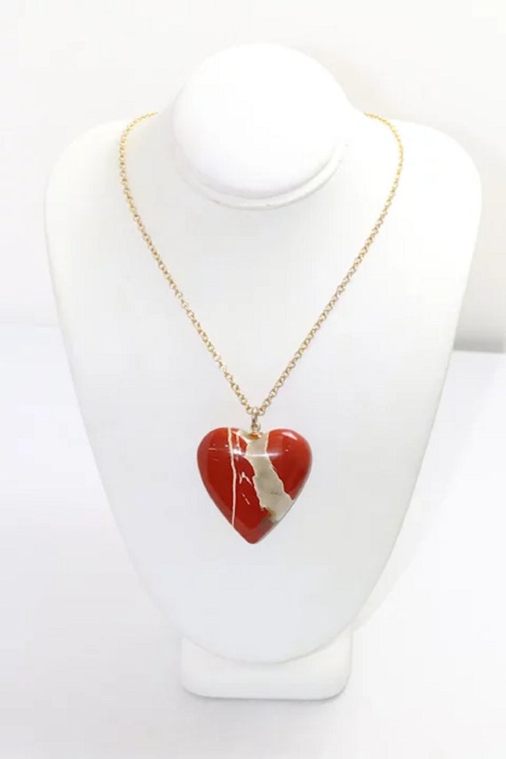 Vintage Gold Filled Heart Necklace - image 2