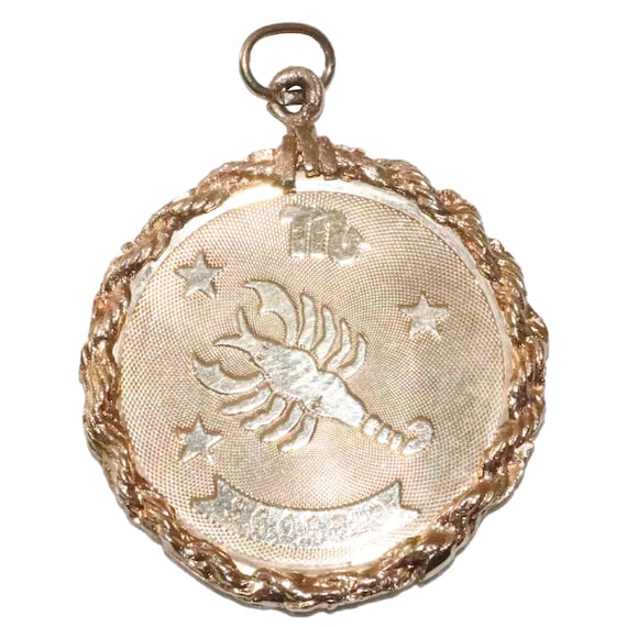 Vintage 14K Yellow Gold Scorpio Horoscope Charm