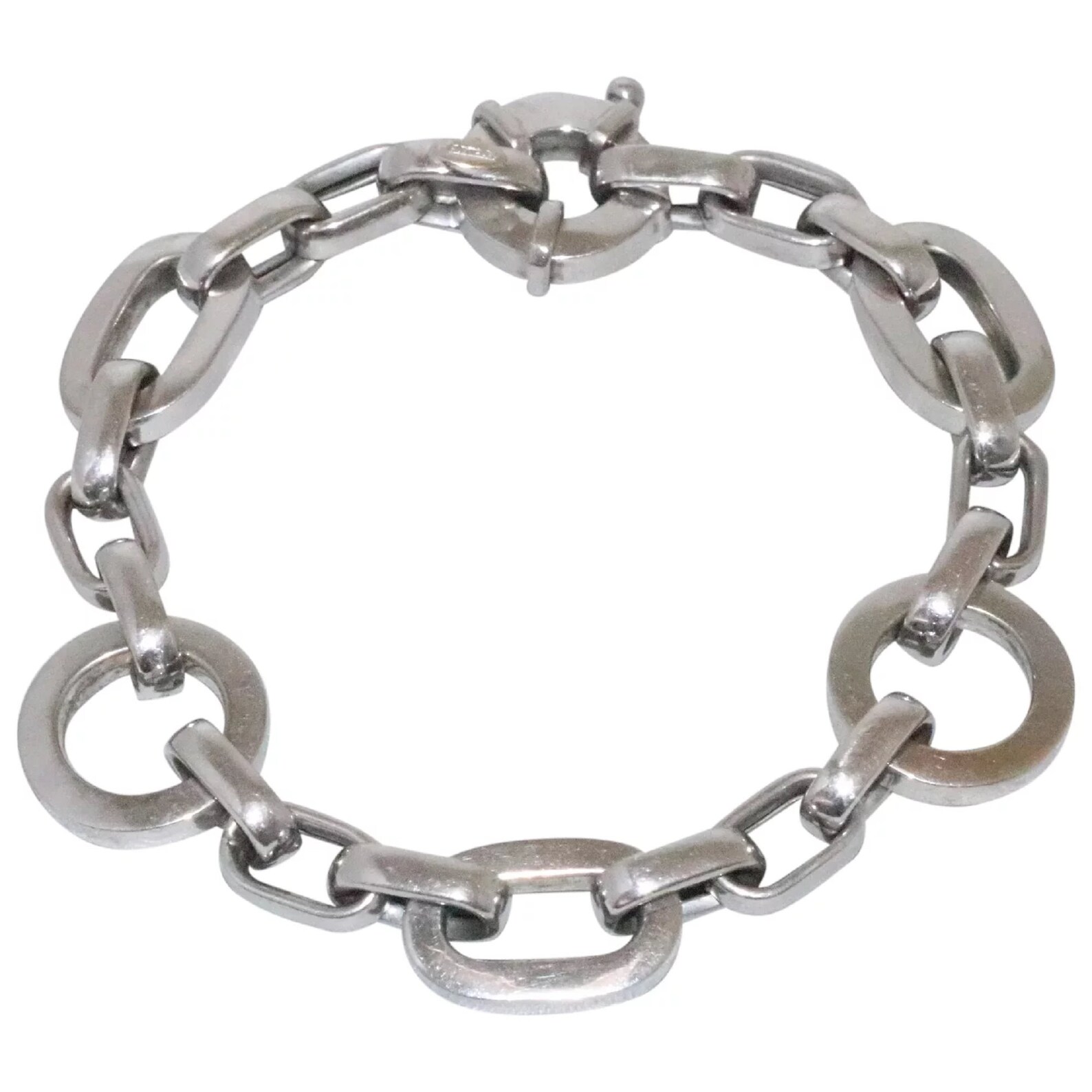 14 KT White Gold Italian Bracelet Etsy