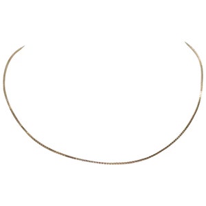 Vintage Sterling Silver Box Chain Necklace