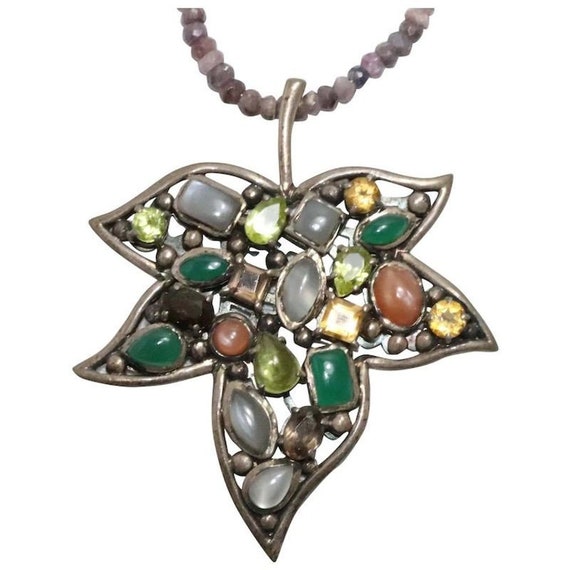 Natural Untreated Faceted Ruby And Sterling Silve… - image 1