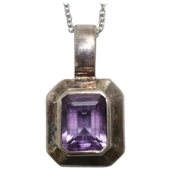 Sterling Silver Amethyst Necklace
