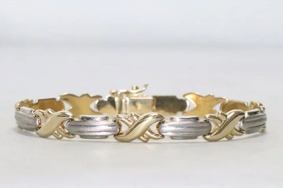 14 KT Two Toned Gold Bracelet - image 2