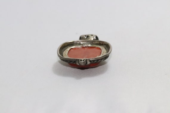 Vintage Sterling Silver Brown Onyx Pendant - image 7