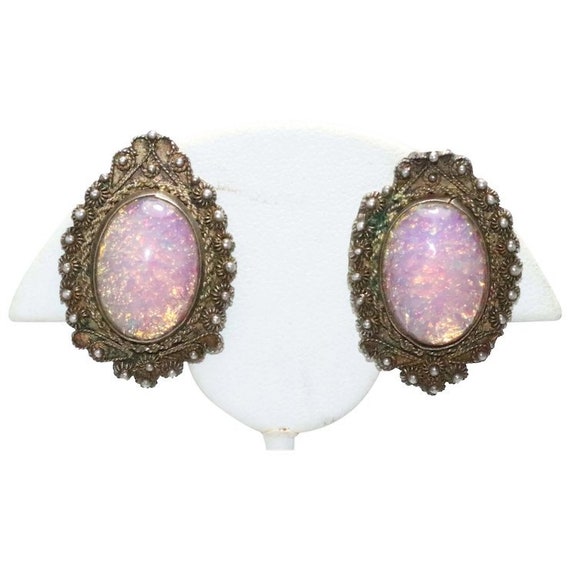 Opal clip on earrings best sale
