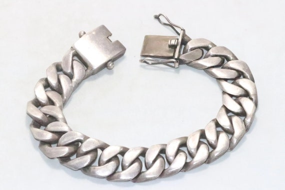 Sterling Silver Cuban Link Chain Bracelet - image 2