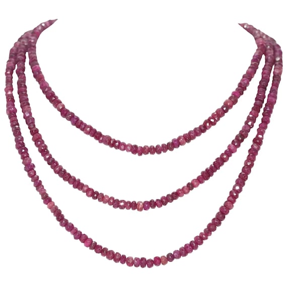Sterling Silver Ruby Necklace - image 1