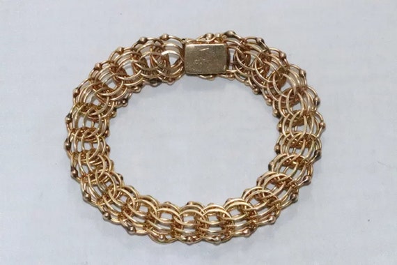 Vintage 14 KT Yellow Gold Charm Bracelet - image 6