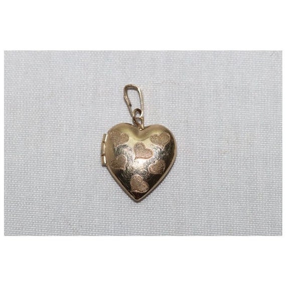 14 KT Gold Filled Hearts Locket - image 2