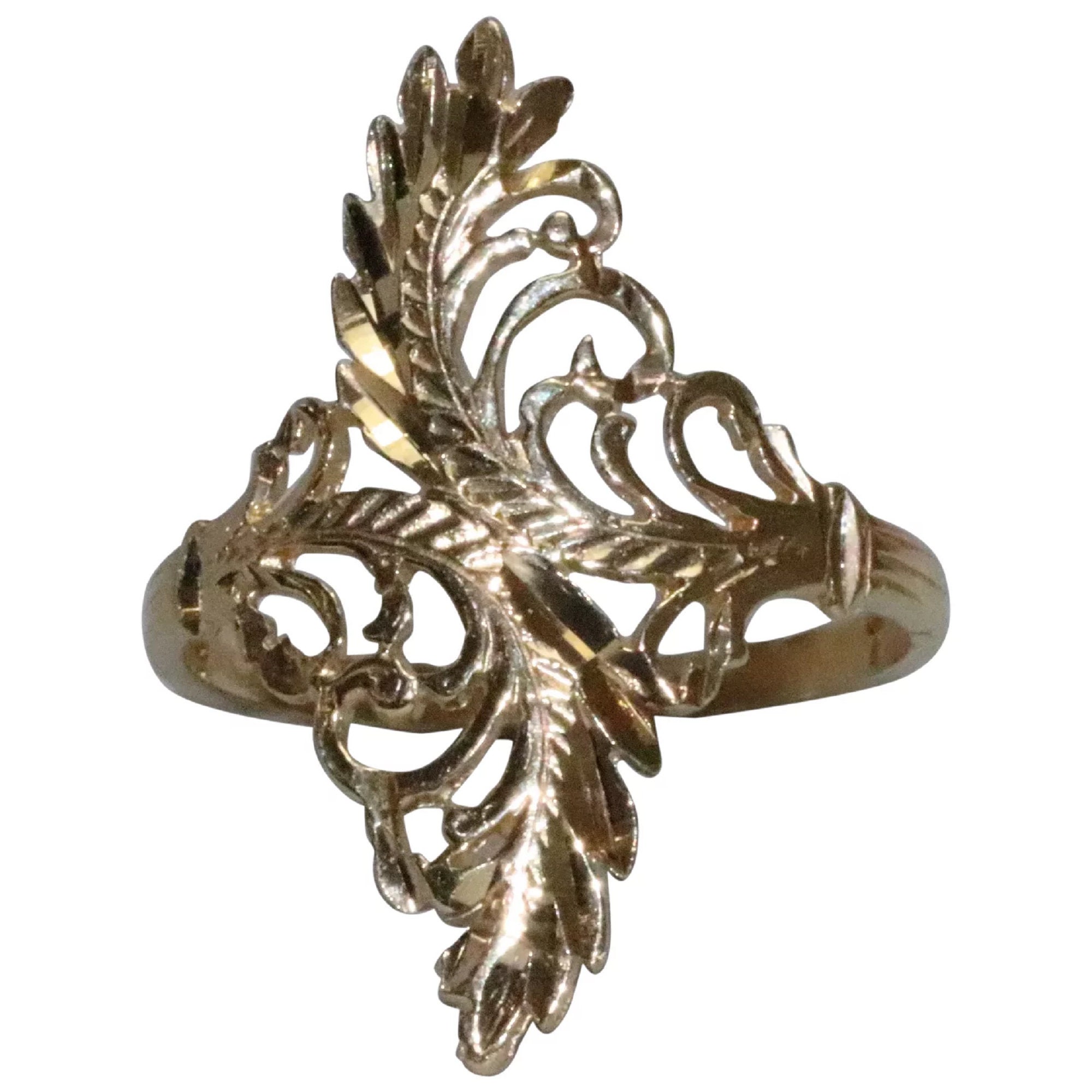 Gold filigree rings 14k clearance