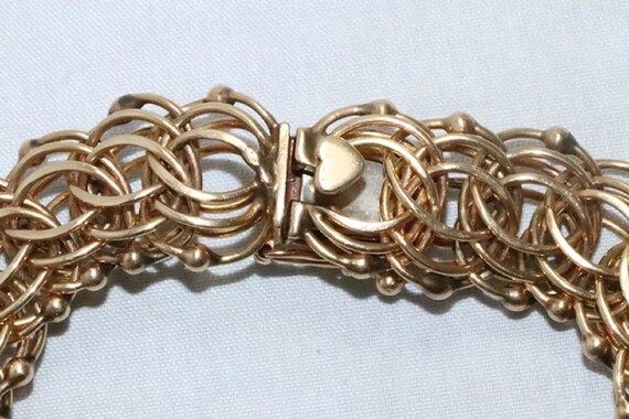 Vintage 14 KT Yellow Gold Charm Bracelet - image 4