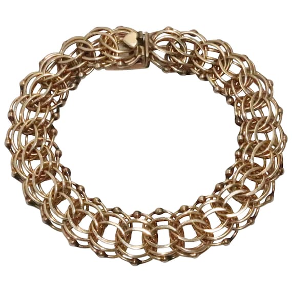 Vintage 14 KT Yellow Gold Charm Bracelet - image 1