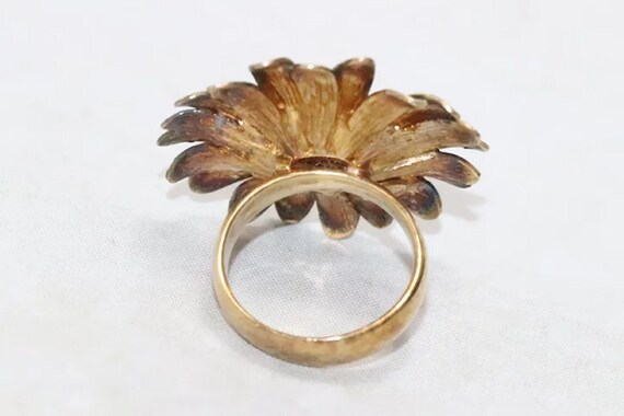 Vintage Sterling Silver Flower Designed Italian R… - image 4