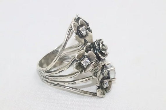 Sterling Silver Cubic Zirconia Ring - image 3