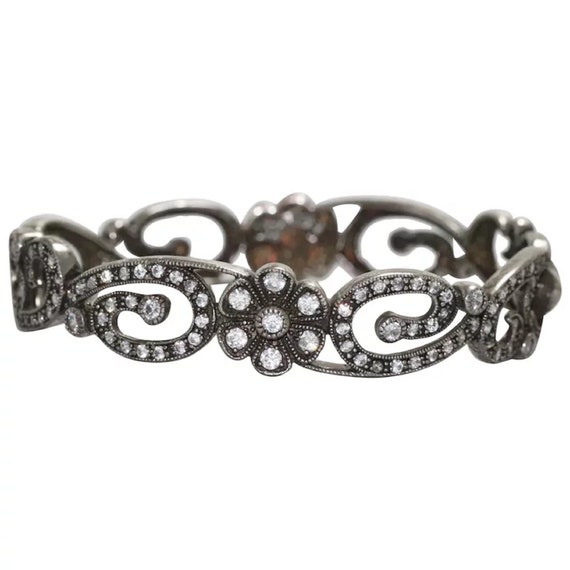 Sterling Silver White Zircon Bracelet