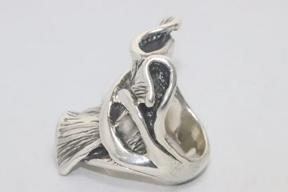 Vintage Sterling Silver Infinity Ring - image 3