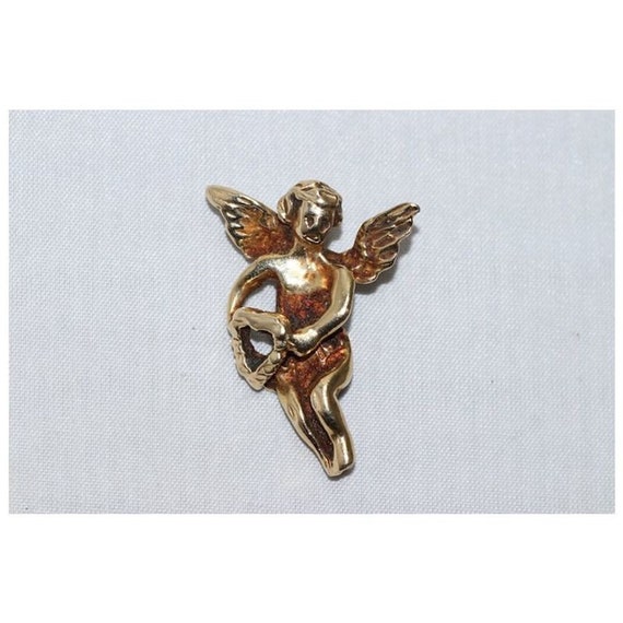 14 KT Yellow Gold Angel Charm - image 2