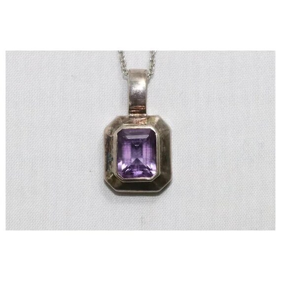 Sterling Silver Amethyst Necklace View 2