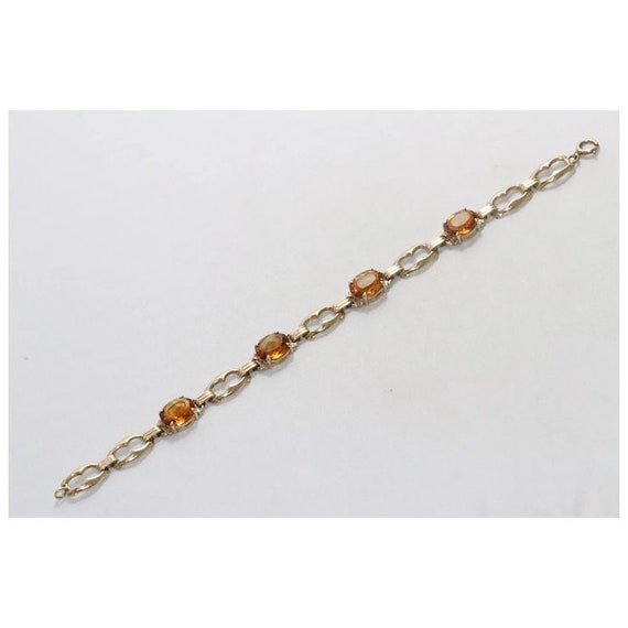 14 KT Gold Yellow Citrine Bracelet - image 4