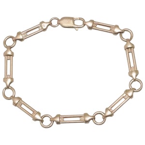 14K Yellow Gold Fancy Open Link Bracelet