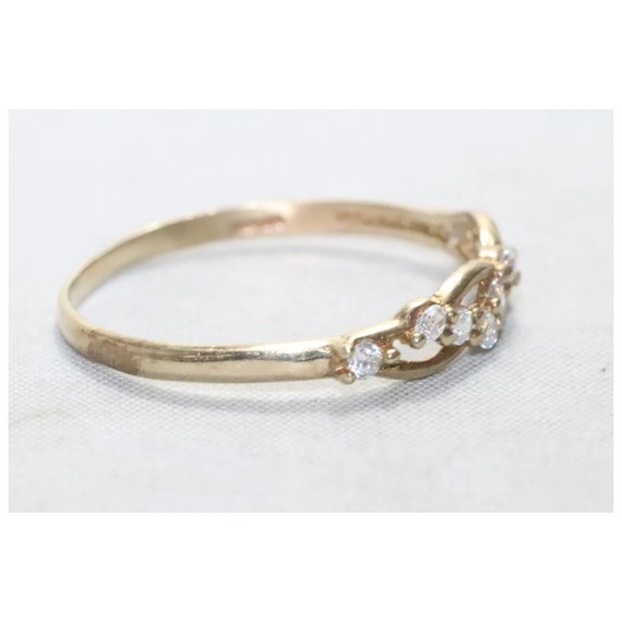 Vintage 10KT Yellow Gold Cubic Zirconia Ring - image 5