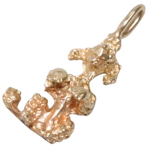 Vintage 14K Yellow Gold Poodle Dog Charm