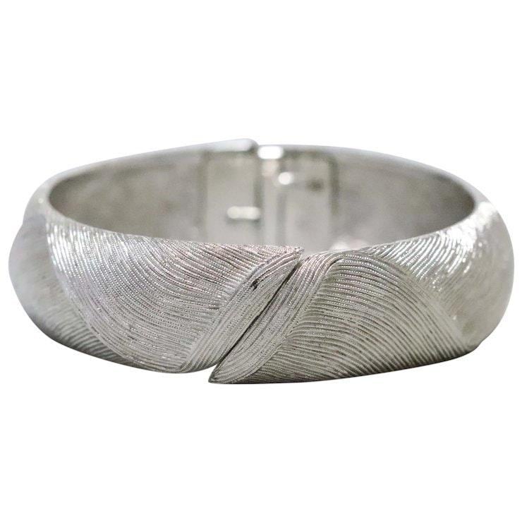 【CTHY】WAVE BANGLE Silver950 Vintage Monet Silver Tone Wave Bangle Bracelet - Etsy