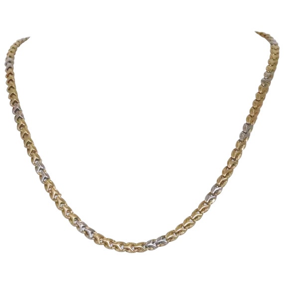 18K Two Toned Gold Entwined Karisma Chain