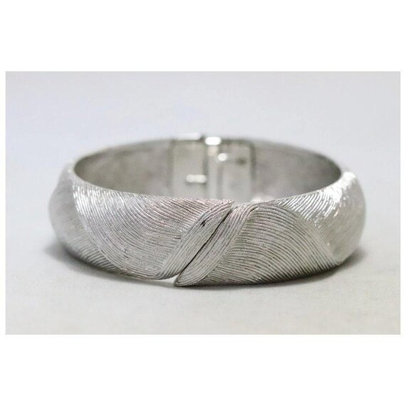Vintage Monet Silver Tone Wave Bangle Bracelet - Etsy