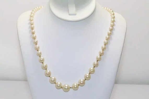 Vintage Sterling Silver Pearl Choker - image 3