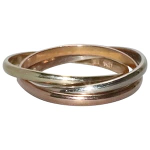 Bague en or tricolore 14 KT
