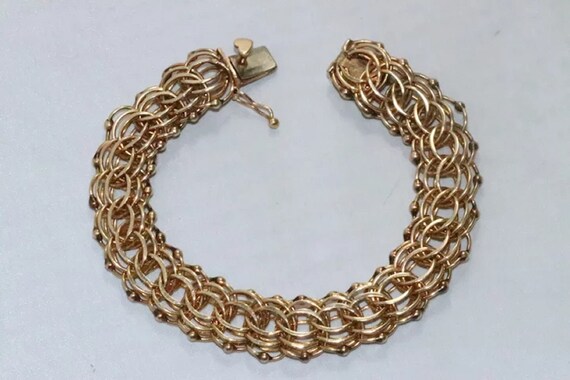 Vintage 14 KT Yellow Gold Charm Bracelet - image 3